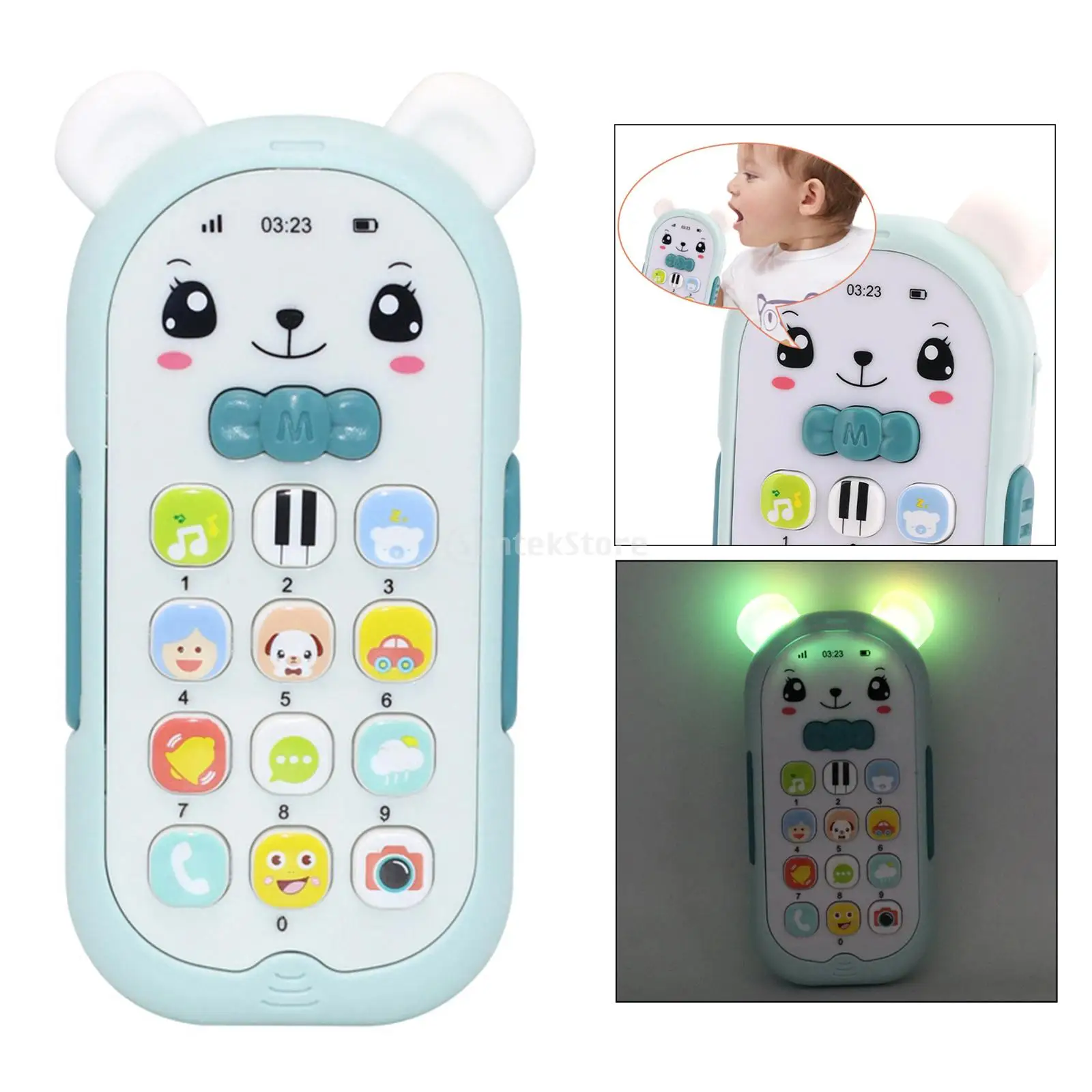 Baby Phone Toy Mobile Telephone Early Educational Learning Machine Kids Telephone Music Sound Machine Baby Mini Phone Toy 2