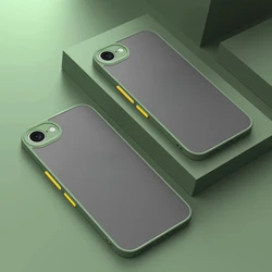 Luxury Color Blocking Shockproof Armor Case with Camera Protector - Matte Finish - iPhone SE4 2025 (Motea Green)