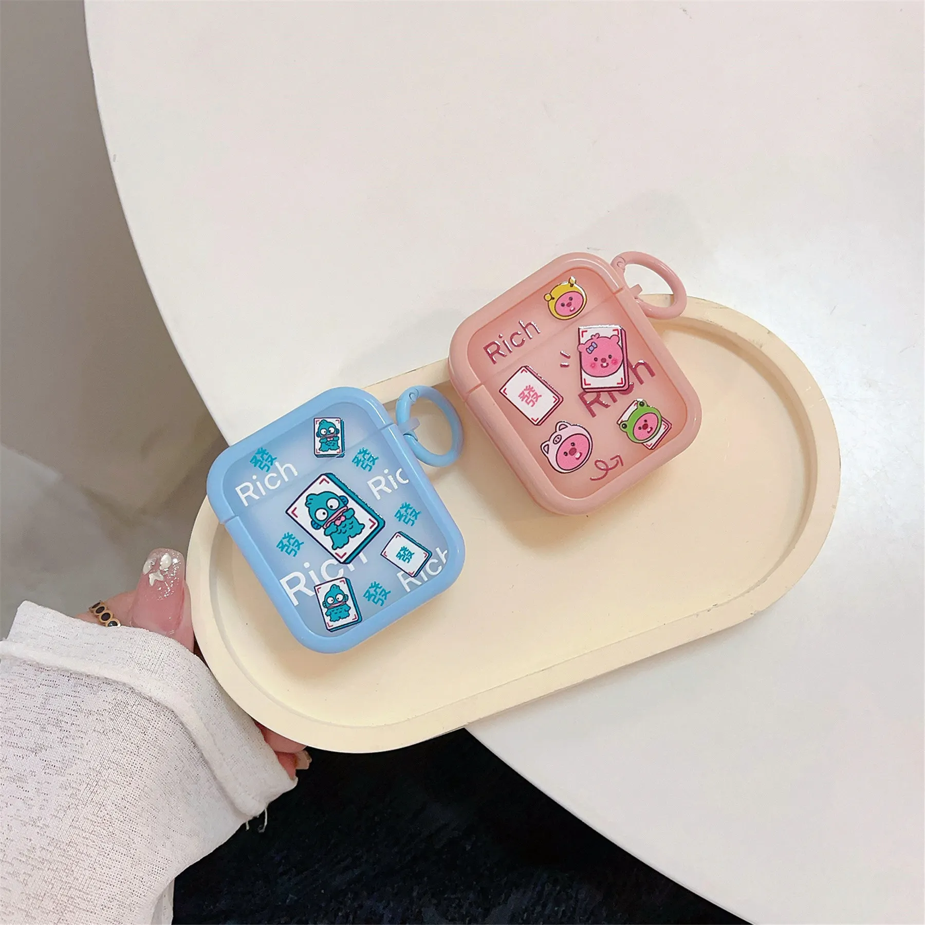 

Case for Apple AirPods 1 2 Pro 3rd Generation Case Cartoon Cute with Ring Strap Fundas Earpods Cover for AirPods Pro 3 Case