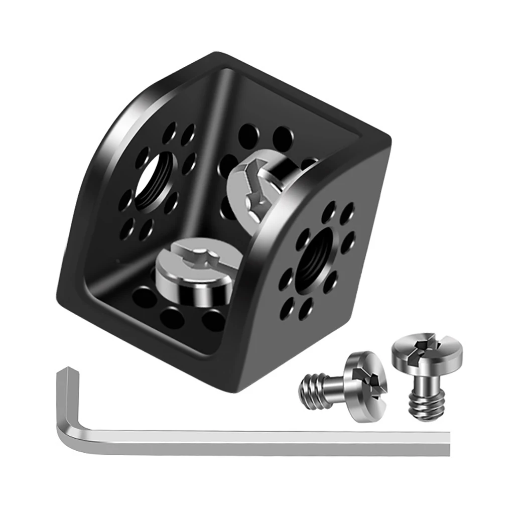 HangTon Block 3/8\" Thread Bracket Lock Mounting Extension Adapter For Handle ARRI Sony RED Camera Monitor Focus Motor Teradek Wireless System Blue Square