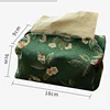 European Retro Tissue Box Storage Bag High Quality Napkin Holder Foldable Tissue Box Home Office Desktop Embroidery Storage Box 6