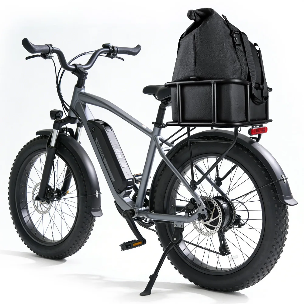 NEWBOLER E-Bike Gepäckträgertasche aus Eisen mit Großer Kapazität, Fahrradkorb für Outdoor-Reisen, Einkaufen, MTB und Rennräder – Detail 25