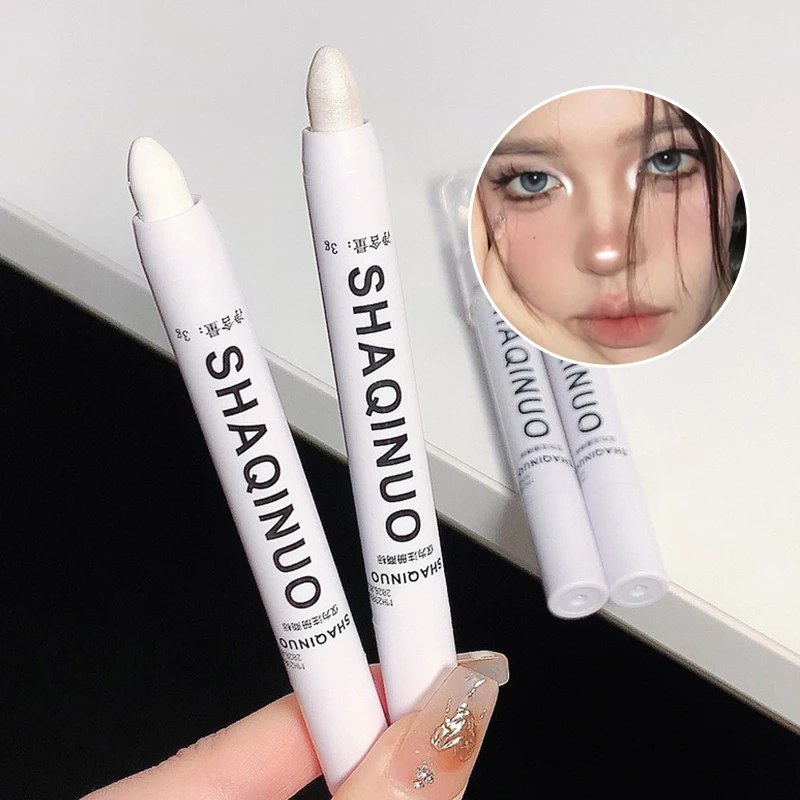 White Highlighter Pen Matte Shimmer Undereye Brightening Easy-Application Highlight Stick Instant Glow makeup pen