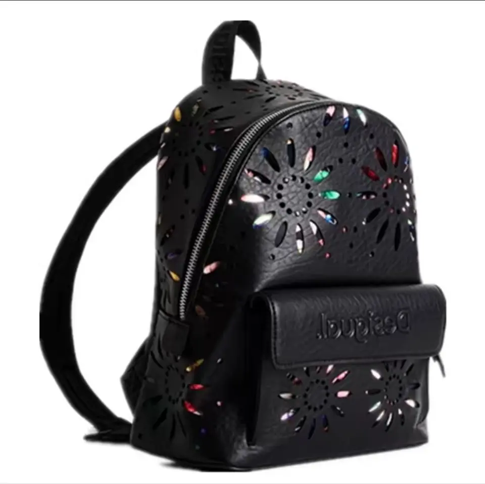 Spanish foreign trade new heavy embroidery printed women's backpack handbag 4