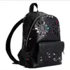 Spanish foreign trade new heavy embroidery printed women's backpack handbag 4