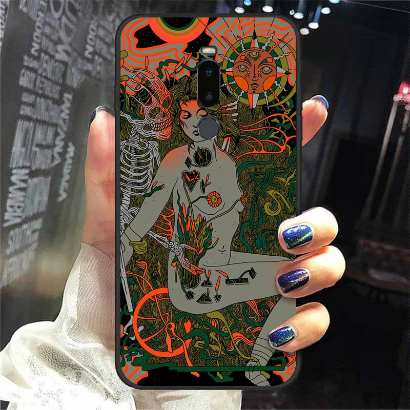 meizu phone case with stones black For Meizu Note 8 Case Cases For Meizu M8 Lite Note8 M8 Note Cover Phone Covers Bumpers Psychedelic Trippy Art best meizu phone cases Cases For Meizu