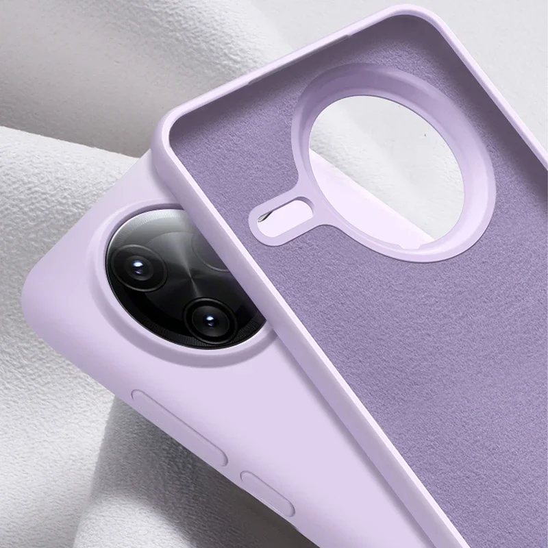 Liquid Silicone Shockproof Case with Microfiber Lining - Smooth, Slim, and Colorful Cover
