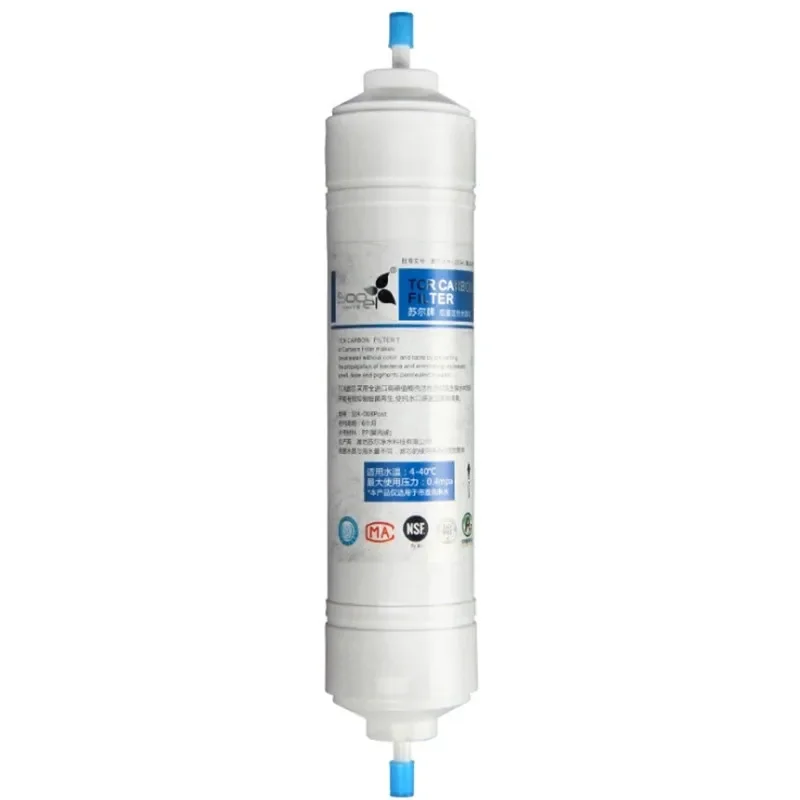 T33 Quick Connect INLINE COCONUT Carbon Post WATER FILTER Cartridge With 2 fitting Water Purifier REVERSE OSMOSIS