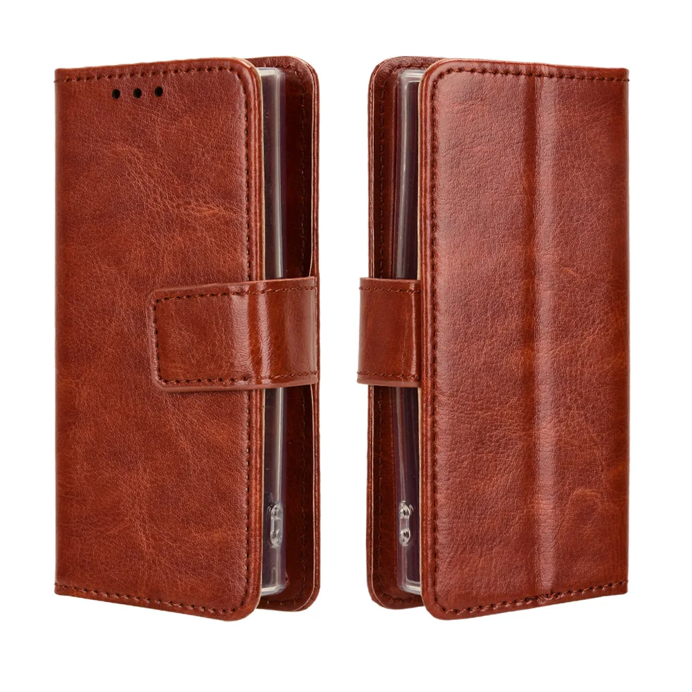 Luxury Leather Flip Phone Case with Stand and Wrist Strap – Premium PU Protection