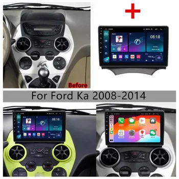 9in 4 + 64G Android estéreo de coche GPS para Ford Ka 2008 - 2014 apto para Carplay Android Auto GPS navegación Radio de coche con Android 14 1