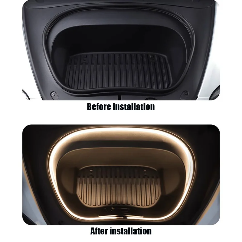 Suitable for Tesla Model 3 Y Storage box lighting strip Car front luggage compartment atmosphere lights Tesla Lamp