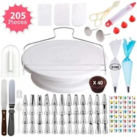 Kit de herramientas de decoración de pasteles, mesa giratoria, herramienta para hornear, boquilla para decorar, juego de bolsas para hornear - Image 3
