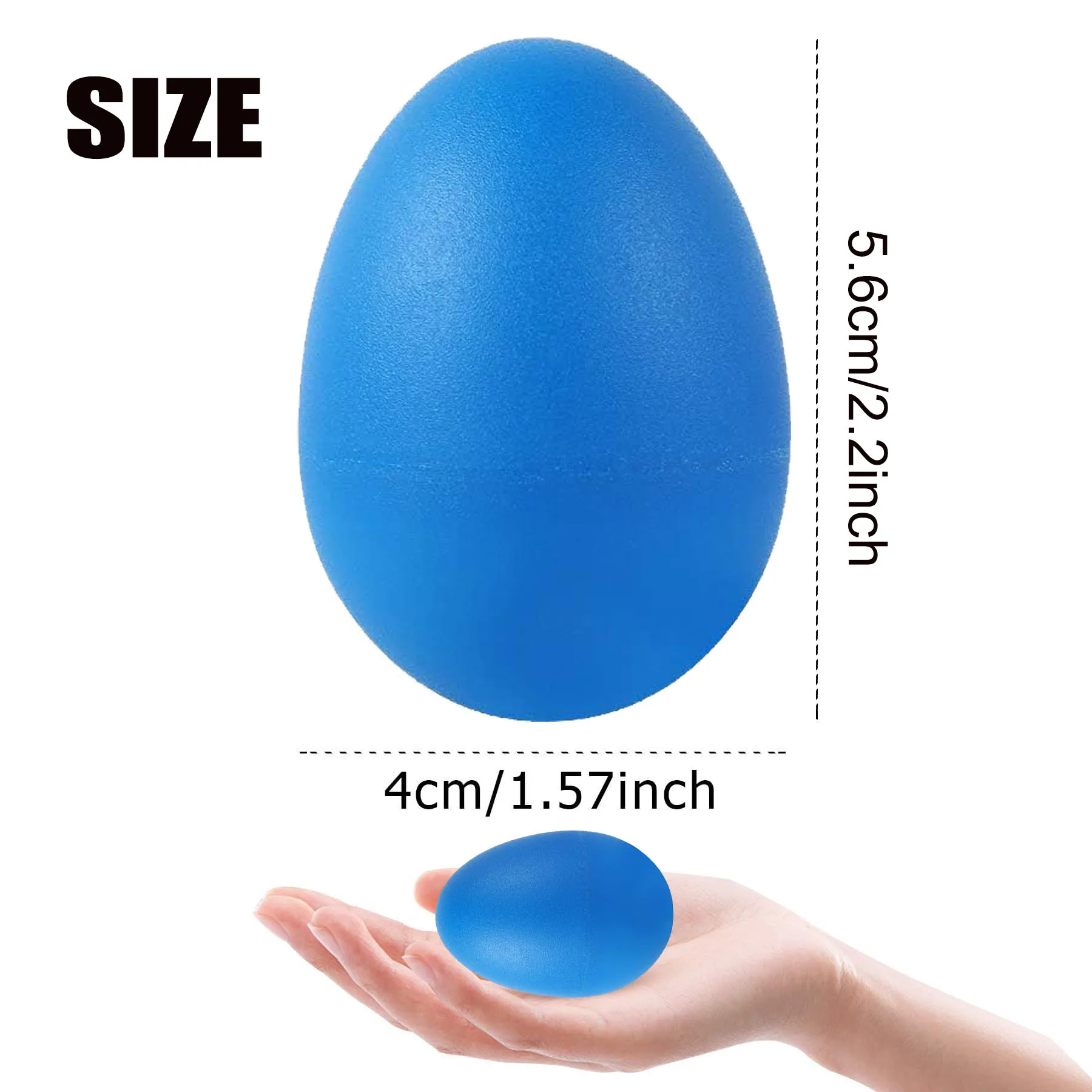 Plastic egg shakers percussion musical eggs maracas easter egg for party favors supplies music learning 12Pcs (6 colors)