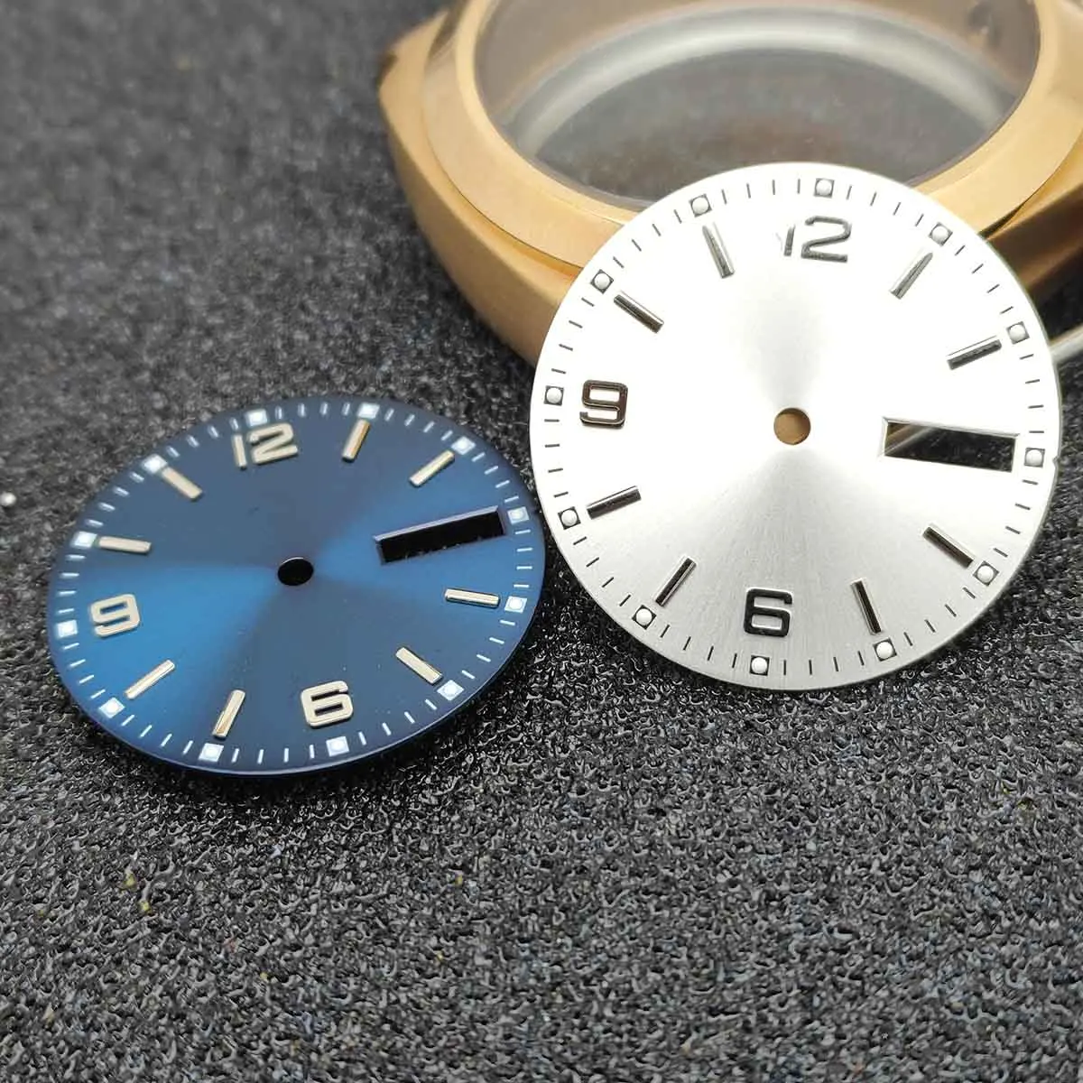 Diâmetro Duplo Calendário Assista Dial Luminoso Verde Dial para Nh36 Assista Movimento Acessórios 28.5 mm de - Image 6