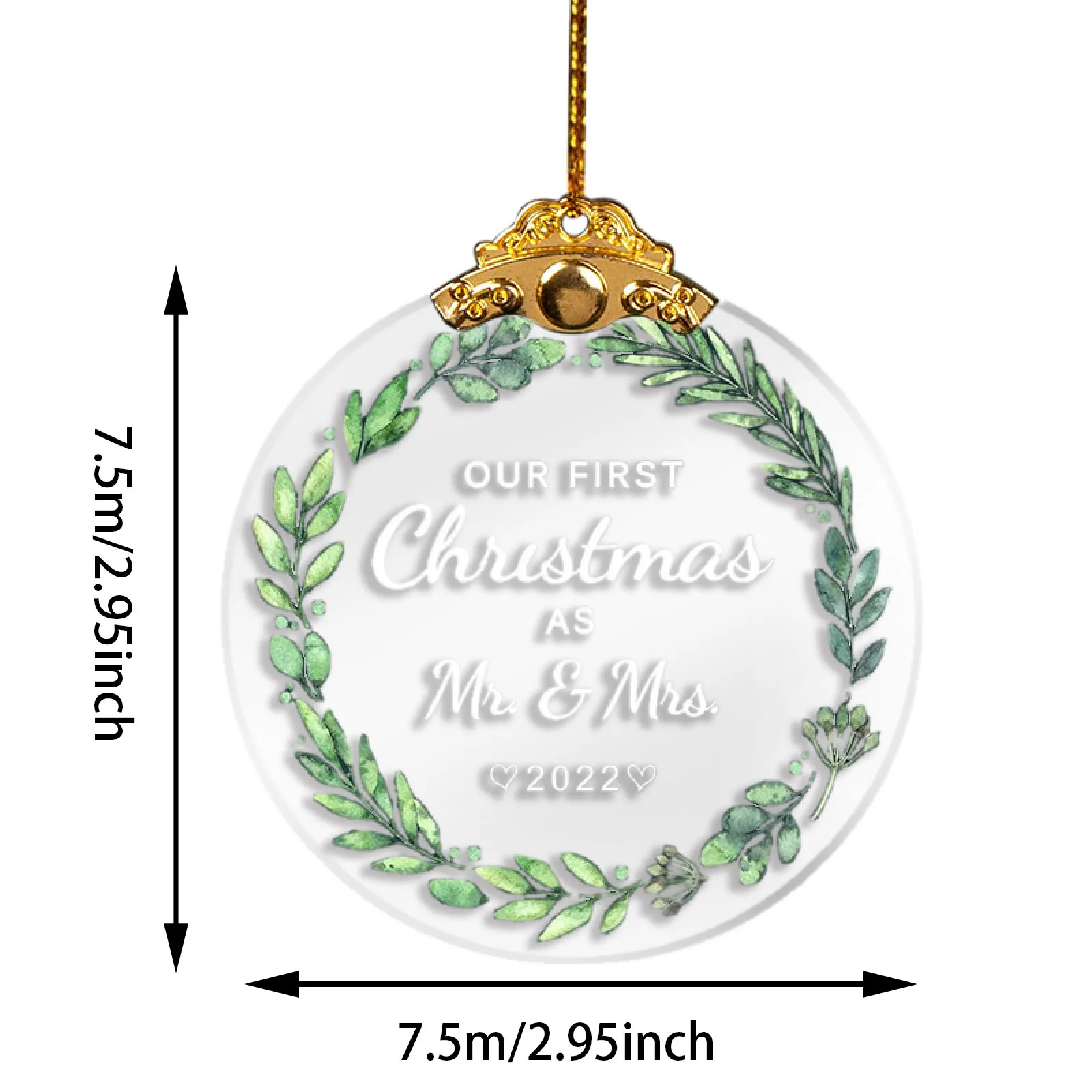 Beaded Garland Lighted Our First Christmas Married Decorated Christmas Tree Pendant In First Ornament Couple