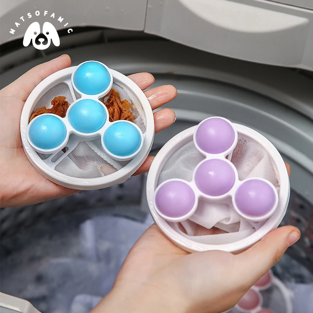 Washing Machine Lint Remover Bags Clothes Cleaning Ball Hair