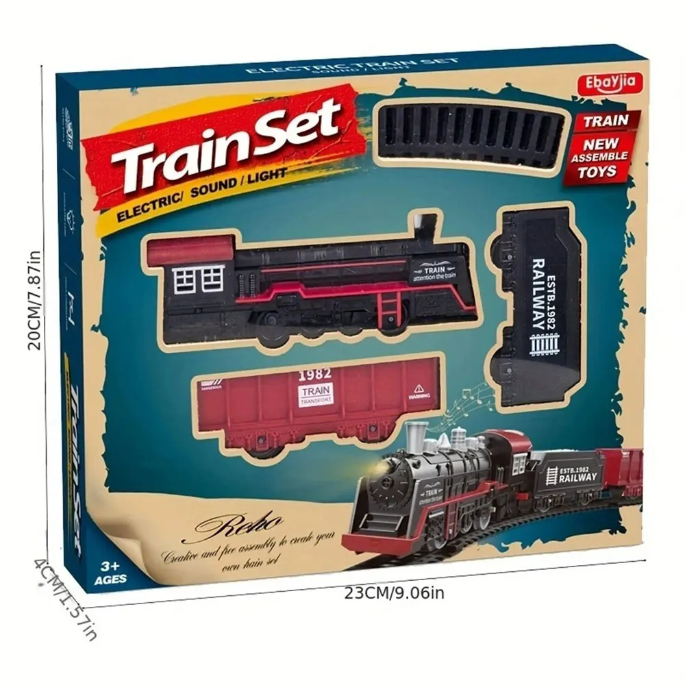 Simulation High Speed Electric Train Set Rail Car Track Retro Model Toy ...