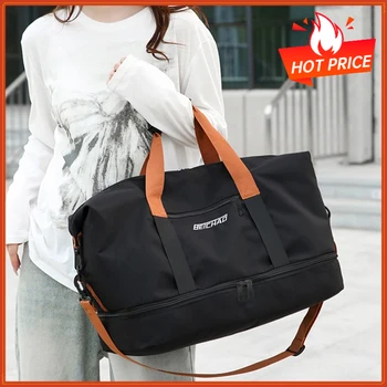 Borsa da Viaggio per Palestra, Bagaglio a Mano per Brevi Distanze, Borsa Fitness Portatile, Borsa a Tracolla, Borsa da Viaggio per il Weekend