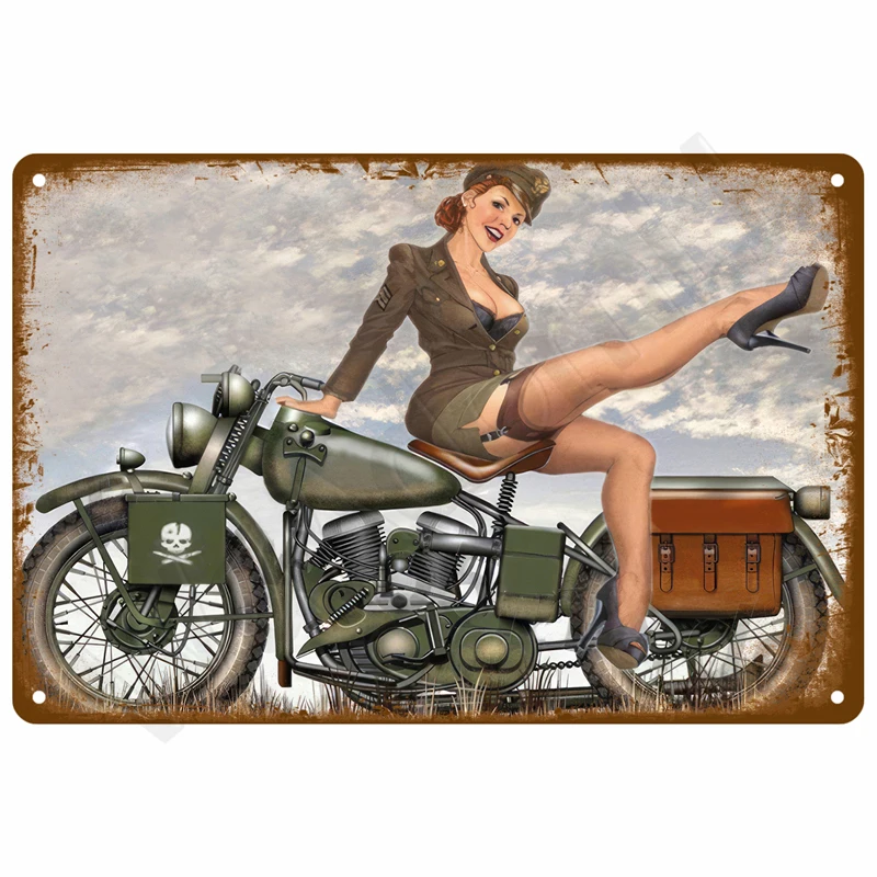 Retro Tin Sign Wall Art - Vintage Aesthetic Metal Plate Decor