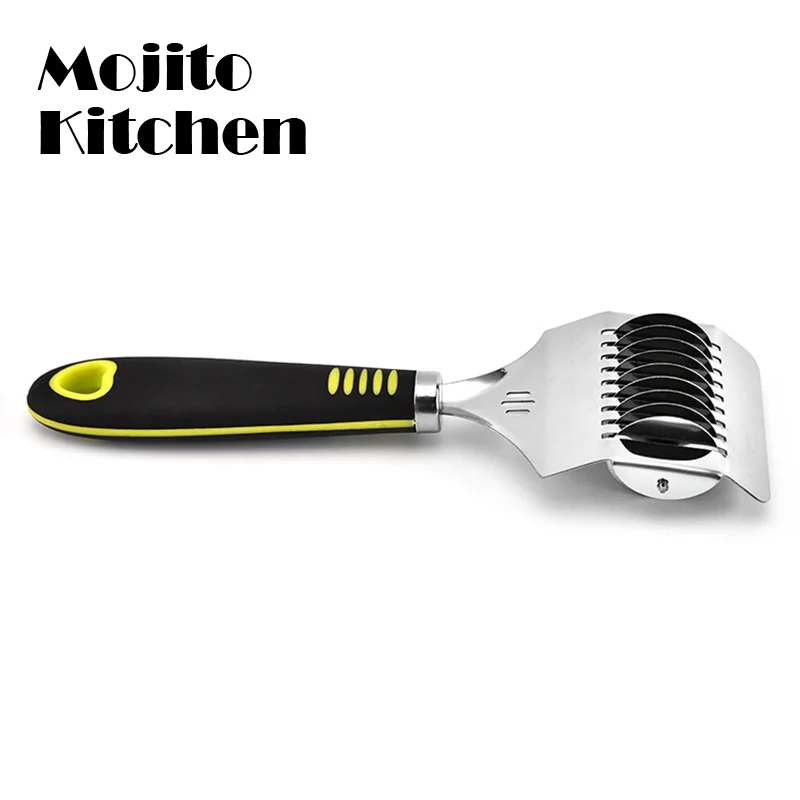 Manual Stainless Steel Noodle Shallot Garlic Cut Roller Cutter Kitchen Practical Helper Tool  Dough Cutting Maker