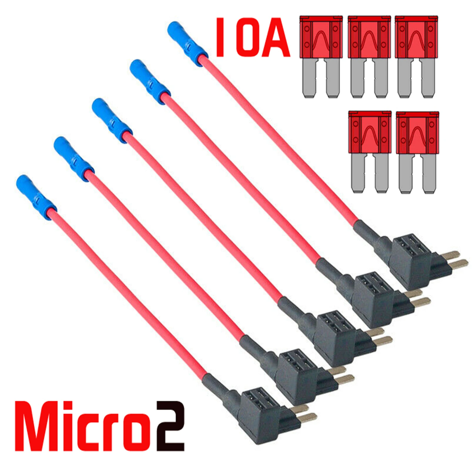 5pcs Addacircuit Car Auto Adapter Micro 2 Blade Fuse Holder Apt Atr