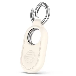 Full Coverage Soft Silicone Protective Bumper Case for SmartTag 2 (Ivory)