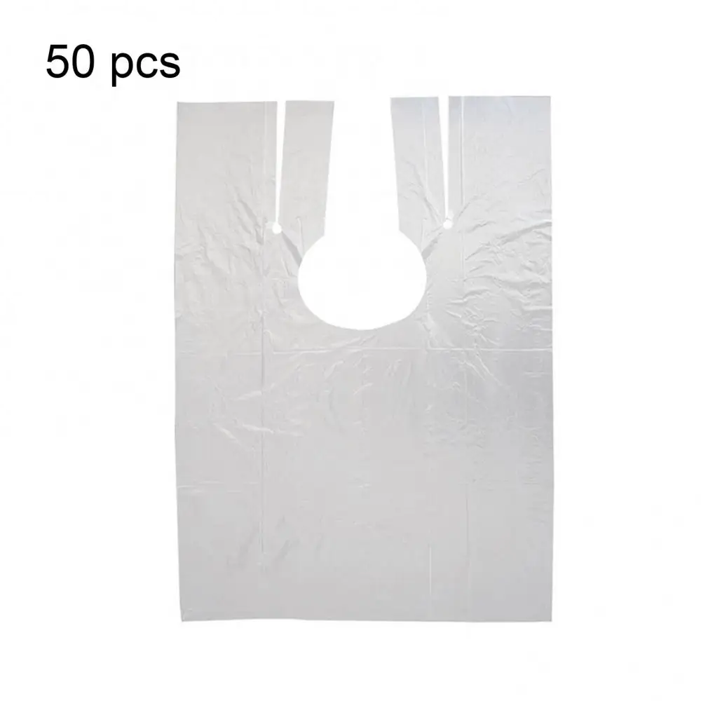 50 Pcs 150*110cm Disposable Barber Cape Hairdressing Apron Household Anti-staining Cape Waterproof Gown Hair Cutting Supplies 6