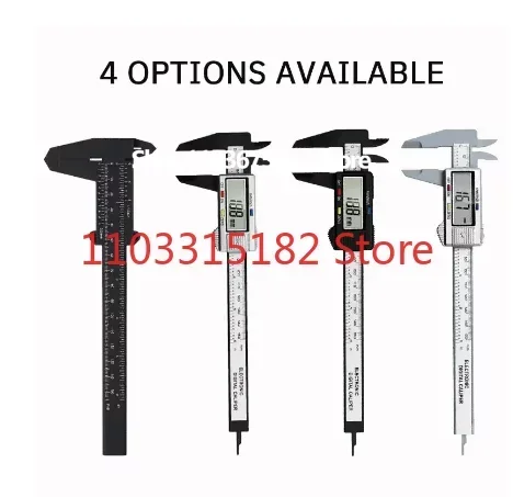 

1PC Plastic Vernier Caliper Digital Display Caliper Mini Text Play Caliper Student Vernier Ruler 0 to 150mm Measuring Tool