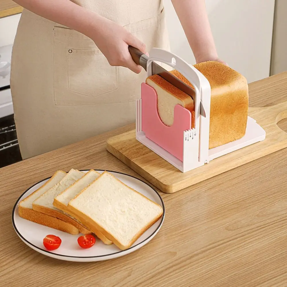 Multifunctional Toast Bread Slicer Stand Foldable Toast Loaf Slicing Machine DIY Baking Bread Cutting Guide Tool Homemade Bread