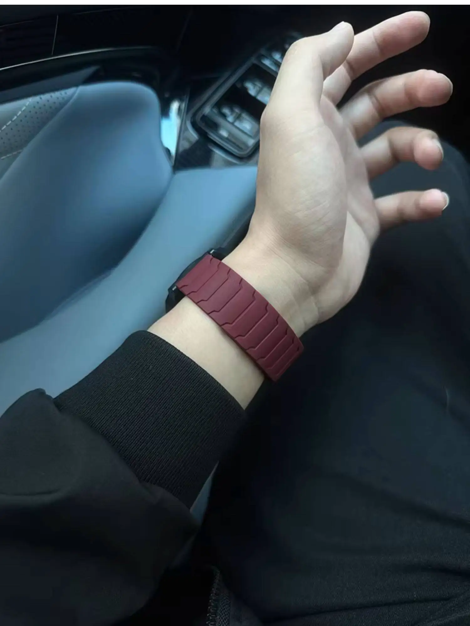 Magnetic Loop Silicone Strap, 20mm & 22mm Bracelet Band