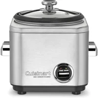 4 Cup Rice Cooker, Stainless Steel Exterior, Traditional Lever Control with Warm and Cook Settings, Warm Cook Indicator Lights 1