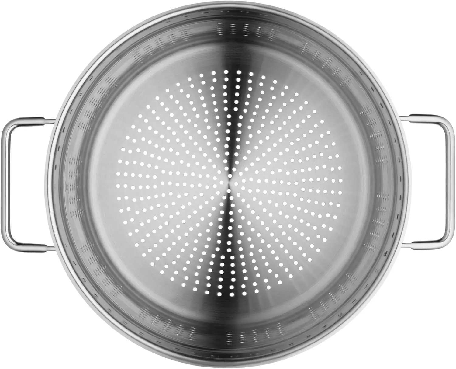 Pasta Pot &Oslash; 24 cm Approx. 7L Pouring Rim Glass Lid Cromargan&reg; Stainless Steel Brushed Suitable for All Stove Tops Including