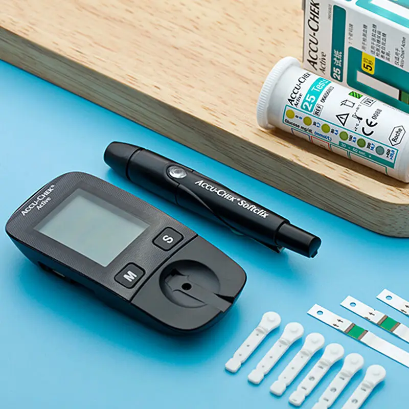 Description Picture 5 of itemACCU Chek Active Blood Glucose Test Strips& Needles 50pcs or 100pcs No Calibration Required Blood Glucose Test Kits