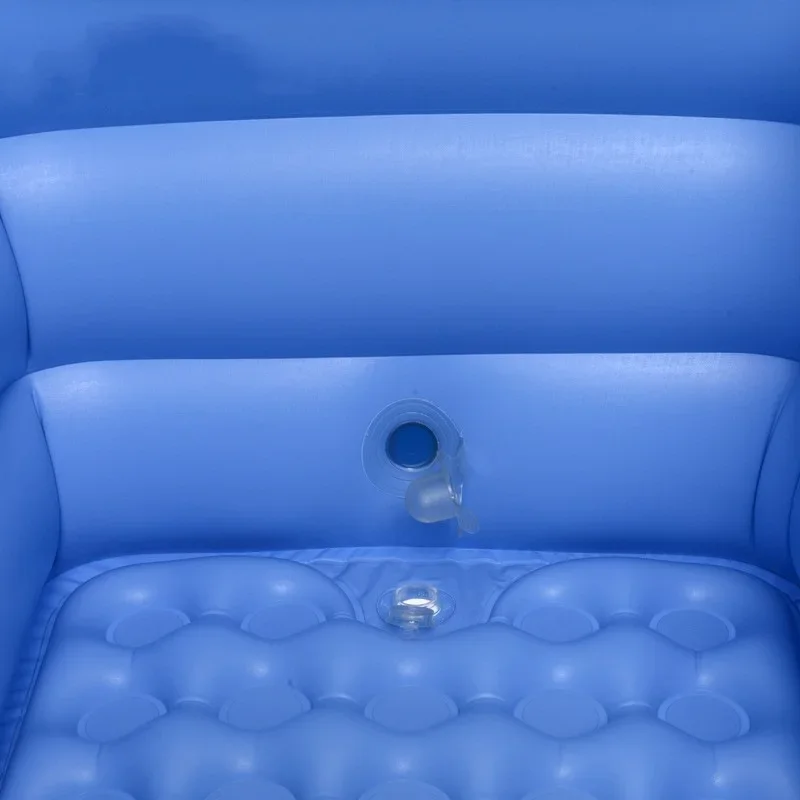Folding Household Bathtub Adult Inflatable Bathtub Thickened Children's Bathtub 160×84×64cm Blue PVC Material 4