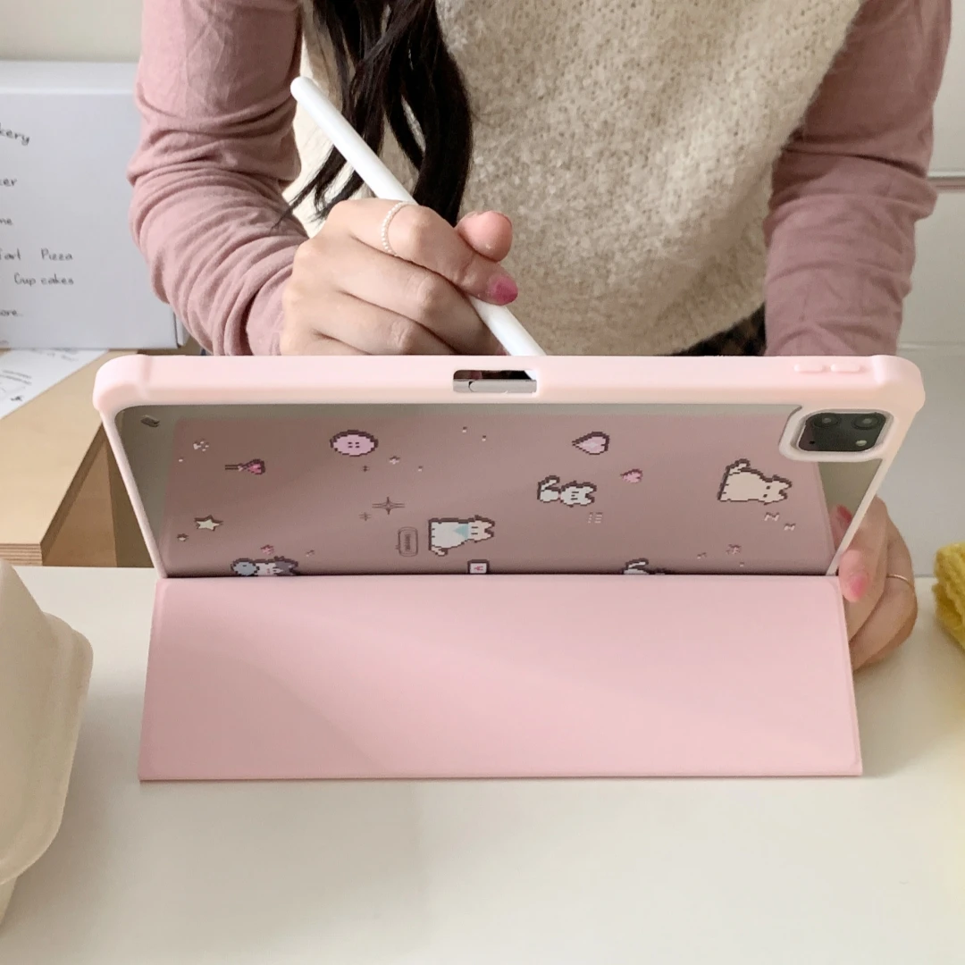 Cute Stand Case with Pencil for iPad