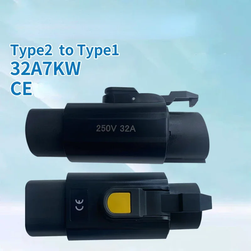 EV Charger Adapter IEC62196 Type 2 to SAE J1772 Type 1 250V 32A ev car charger