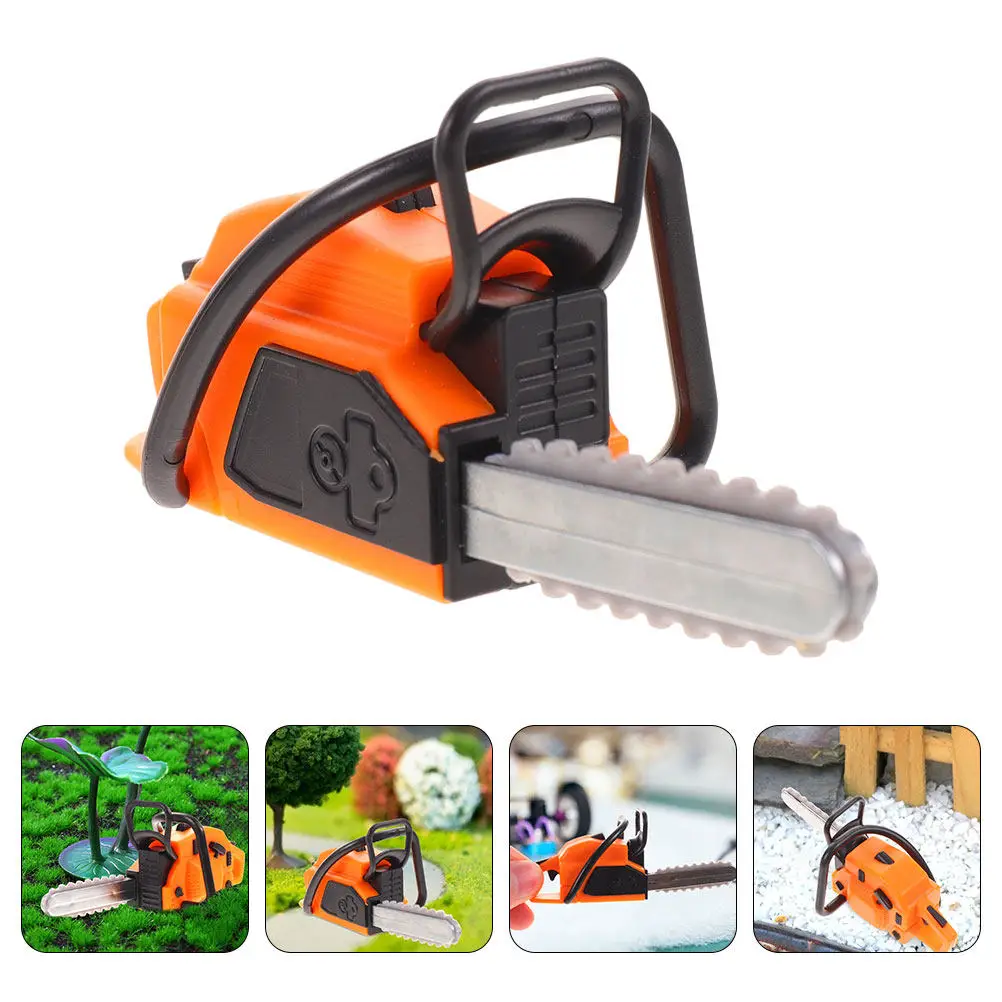 2개 세트 미니 전기톱, 인형의 집 정원 도구, 요정 정원 작업용 액세서리, 재미..