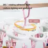 Clips Folding Clothes dryer Hanger Children Adults Clothes Dryer Windproof Socks Underwear Plastic Drying Rack Organizer 2