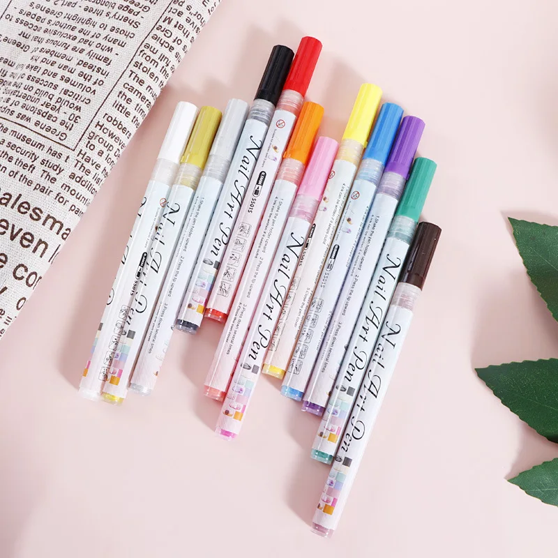 Nail Art Graffiti Pen UV Gel Polish Design Dot Painting Detailing Brushes DIY Decor Nails Tools Design