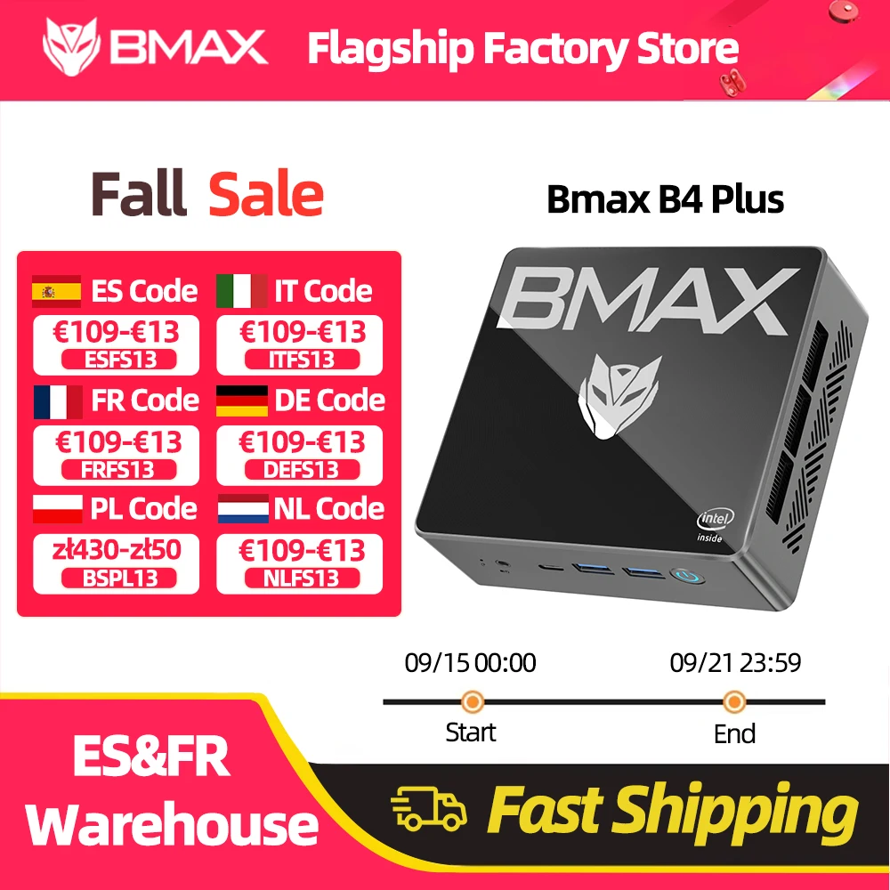 Windowsデスクトップ BMAX B4plus MIniPC N100 16GB 512GB Win11 高品質Win11 Mini PC BMAX B4 Plus 16GB 512GB Intel Alder Lake