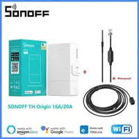 SONOFF TH Origin WIFI Switch Smart Home Controller Temperature Humidity Monitor Switch 20A Max TH10/16 Upgrade Version For Alexa 1