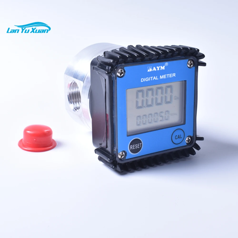 

Gear Oil Flow Meter 0.2-10L/Min 1.6mpa Aluminum Alloy 1/2 inch Digital LCD Display High Accuracy Fuel Diesel Flowmeter Water