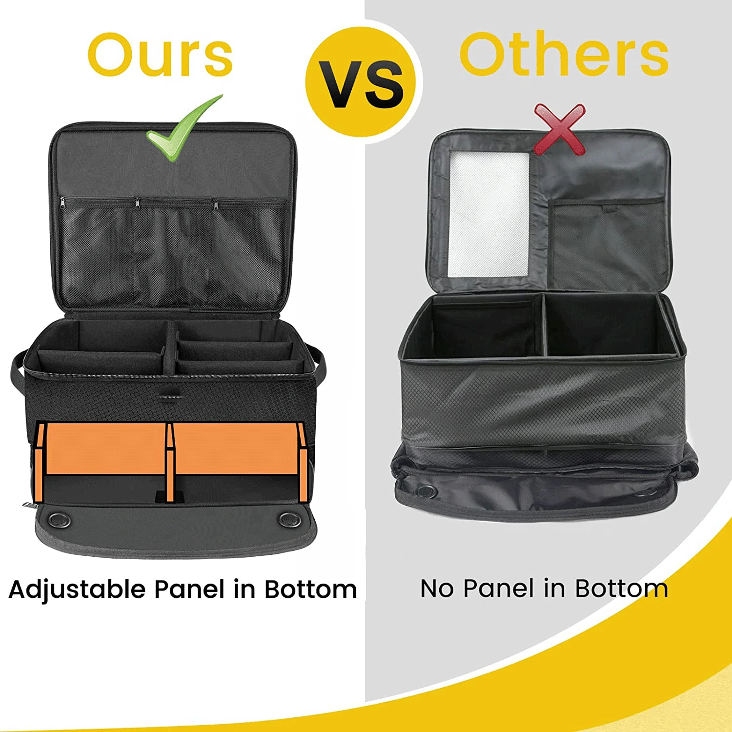 2 Layer Golf Trunk Organizer, Waterproof Car Golf Locker with Separate Ventilated Compartment Durable Golf Trunk Storage Box