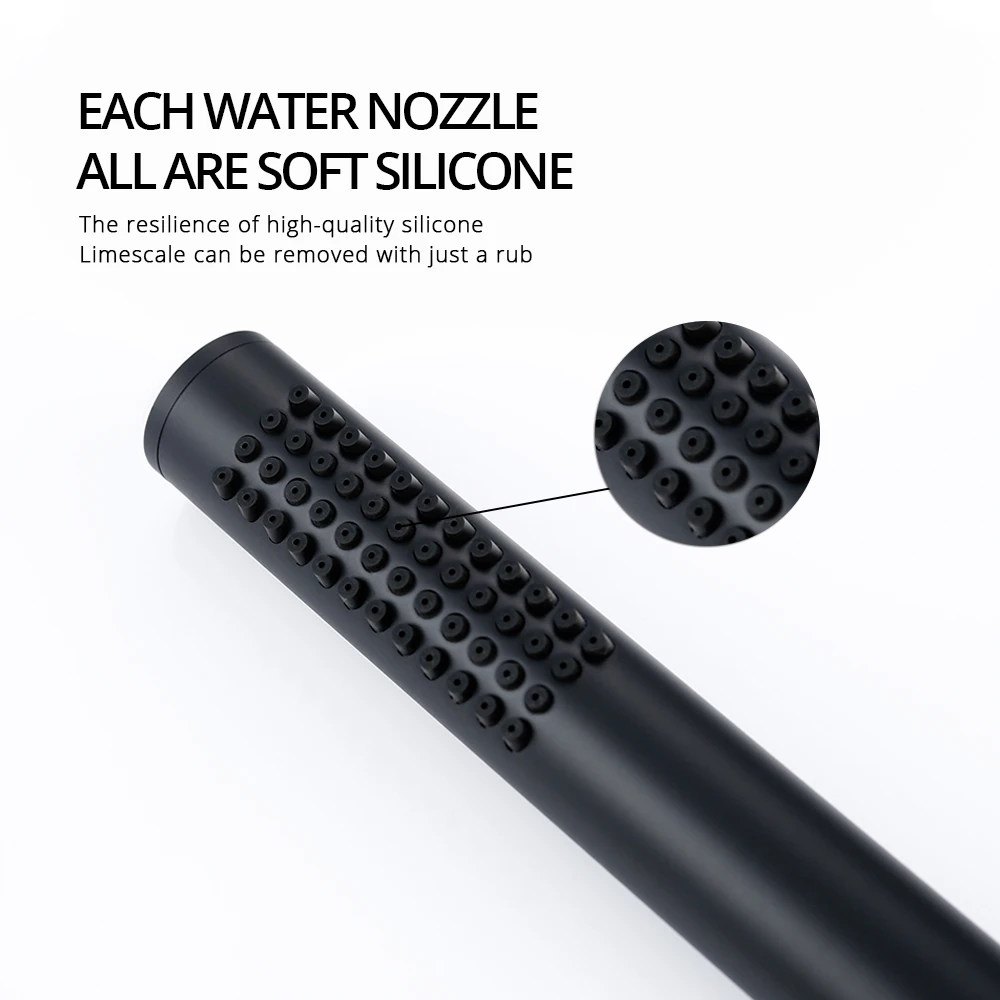 Matte Black Shower Faucet 8-12'' Shower Head Bathroom Recessed Box Shower Tap Ceiling Arm 2 Ways Control Switch Shower Mixer 4