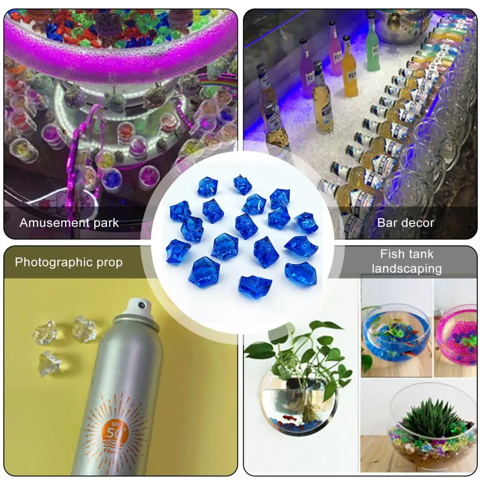 

Sparkling Vase Filler Beads Bright Realistic Acrylic Gemstone Fishbowl Filler Sparkling Vase Fillers for Stage for Decoration