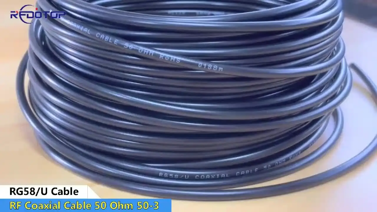 Коаксиальный кабель RG58/U RFDOTOP 50 Ом голая медь 1-1000 м