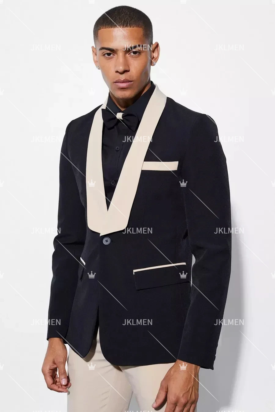 Latest Wedding Tuxedo for Men Slim Fit Kaki Formal Dinner Party Elegant Dress Custome Size Tuxedo 2 Pieces Jacket Pants