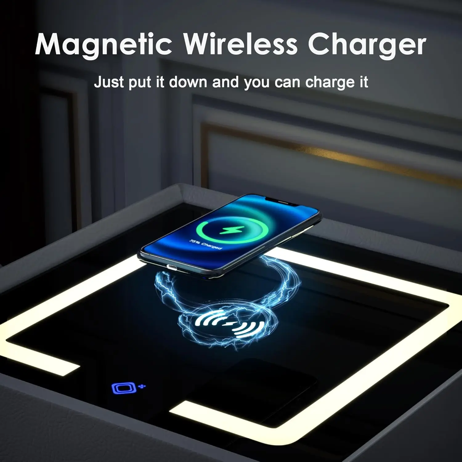 LED Nightstand with Wireless Charging 4