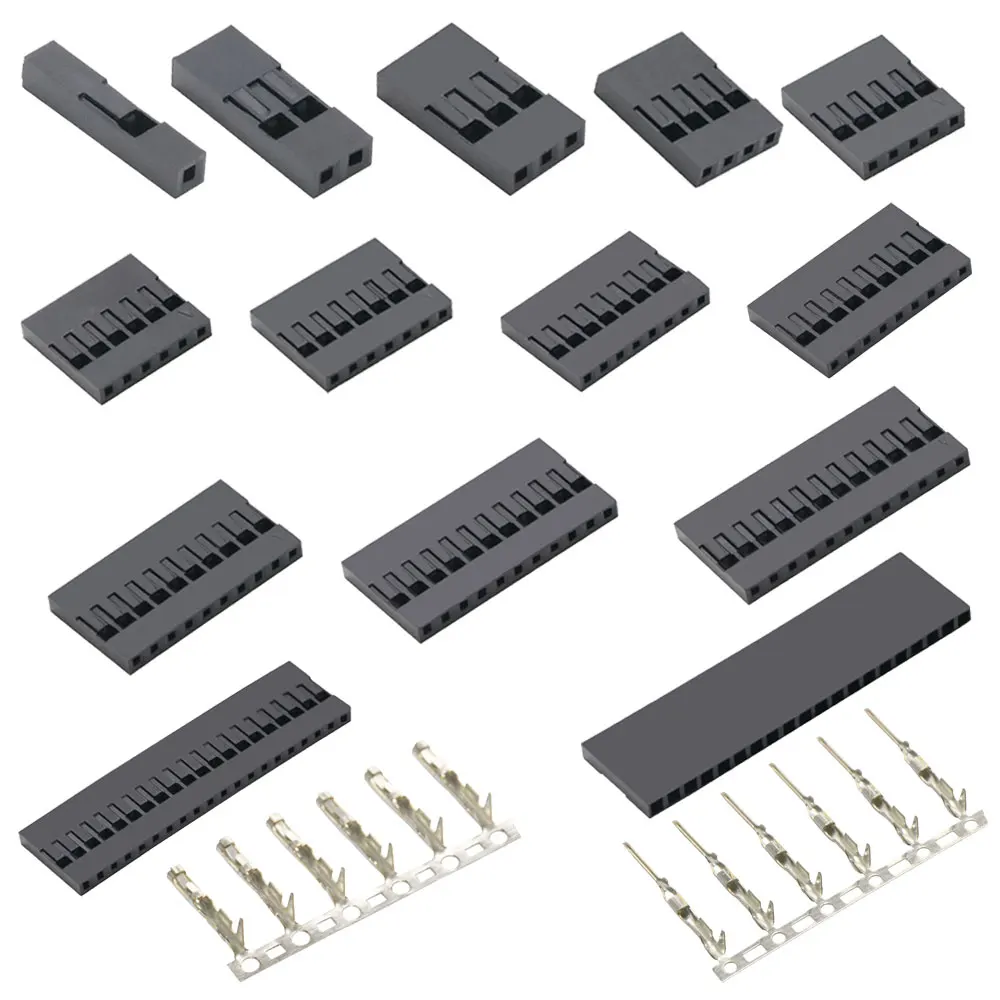 ขั้วต่อ TJC8 2.54 มม. แบบดูปองท์ ปลอกพลาสติก แถวเดียว ดูปองท์ 1/2/3/4/5/6/7/8/9/10/11/12/20 พิน ตัวเมีย 1