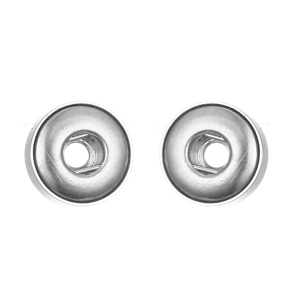 12pairs Stainless Steel12mm Snap Button Earrings Eardrop Mini DIY Snaps Buttons Earring Women Jewelry